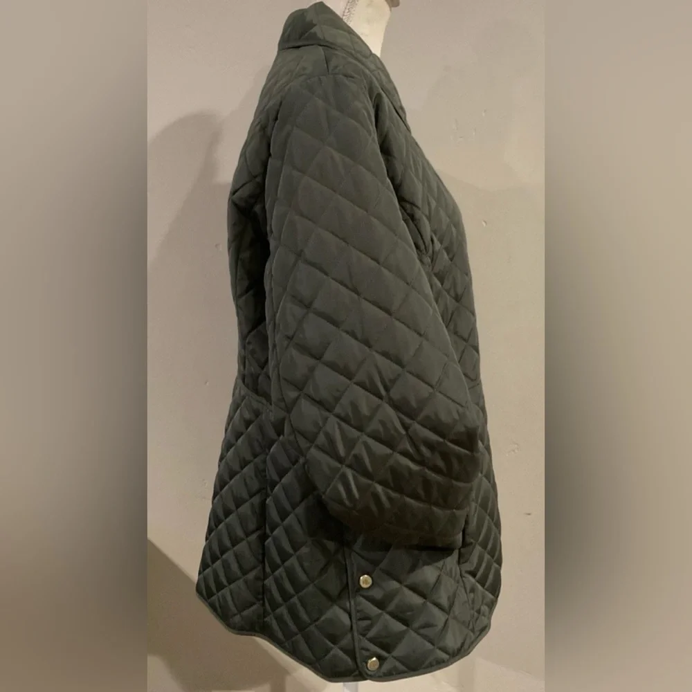 Lauren Ralph Lauren Women's Quilted Crest Jacket Dark Green Sz XL NWT - Picture 6 of 12